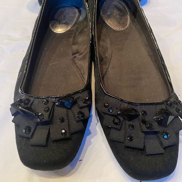 Alfani Perrey Jewel flat Black size 9.5 - Picture 1 of 7